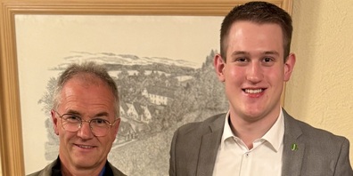 Josef (Sepp) Meier, links; Präsident der Begleitkommission Generelles Bachsanierungskonzept (GBK), Kommission Wasserbau und Marc Keller, Präsident SVP Kirchberg.