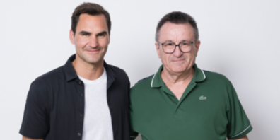 Federer-Fan-Express Initiant Norbert Kühnis mit dem Maestro persönlich. 