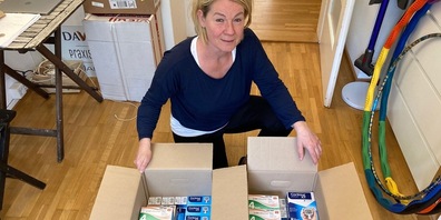 Andrea Dinevsky sammelt Material zur Behandlung von Diabetes und sorgt mit ihrem Team für den Transport. Sie hat selber Diabetes Typ 1.