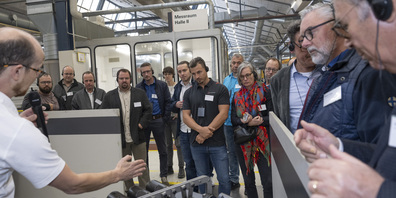 Ein Produktionsrundgang in der SFS rundete die Veranstaltung ab