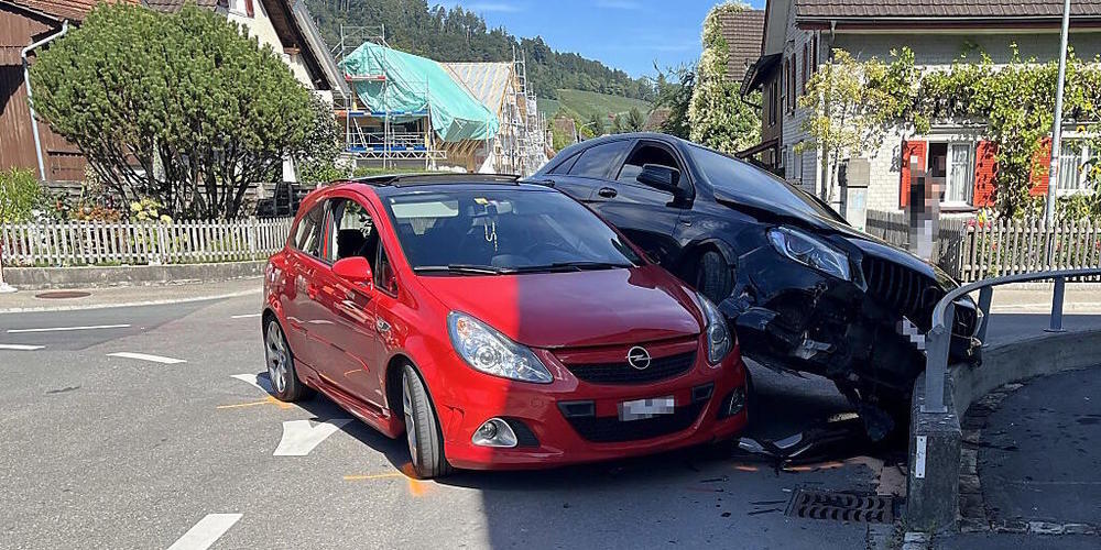 Der Unfall ereignete sich auf einer Kreuzung im Zentrum von Balgach SG.