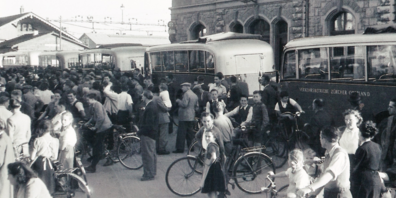 Wetzikon: Letzter Betriebstag der WMB – Eröffnung Autobusbetrieb VZO (13./14. Mai 1950) 