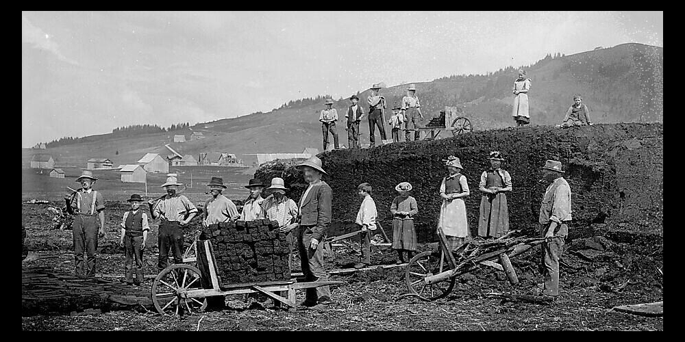 Torfausbeute in Rothenthurm, 1896