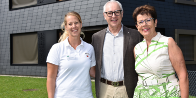Rebecca Salokat, Dolf Biasotto und Marianne Koller-Bohl sprachen am Jubiläum der Stiftung Waldheim. 