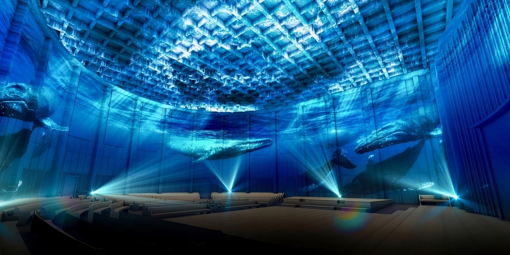 Projektionskunst auf dem neuesten Stand der Technik: «Pixel Zoo Ocean» in Wollishofen.
