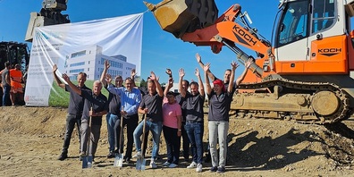 Das herrliche Wetter passte zur Feier des Baustarts!