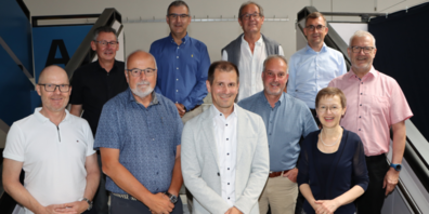 Dem Vorstand des Vereins Hightech Campus Buchs gehören folgende Personen an: Daniel Miescher (vorne v.l.), Markus Probst, Präsident Marco Thoma, Vize-Präsident Rolf Pfeiffer, Brigitte Haas, Heiner Graf, Richard Brander (hinten v.l.), Christian Lippuner, Werner Krüsi und Roland Ledergerber. 