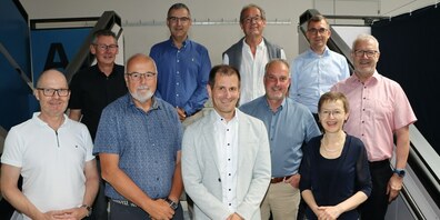 Dem Vorstand des Vereins Hightech Campus Buchs gehören folgende Personen an: Daniel Miescher (vorne v.l.), Markus Probst, Präsident Marco Thoma, Vize-Präsident Rolf Pfeiffer, Brigitte Haas, Heiner Graf, Richard Brander (hinten v.l.), Christian Lippuner, Werner Krüsi und Roland Ledergerber. 