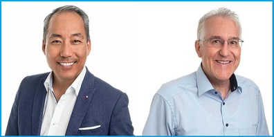 Einblicke in die Debatten während der Herbstsession des St.Galler Parlaments gaben die FDP-Kantonsräte Jigme Shitsetsang (links) und Andreas Widmer.