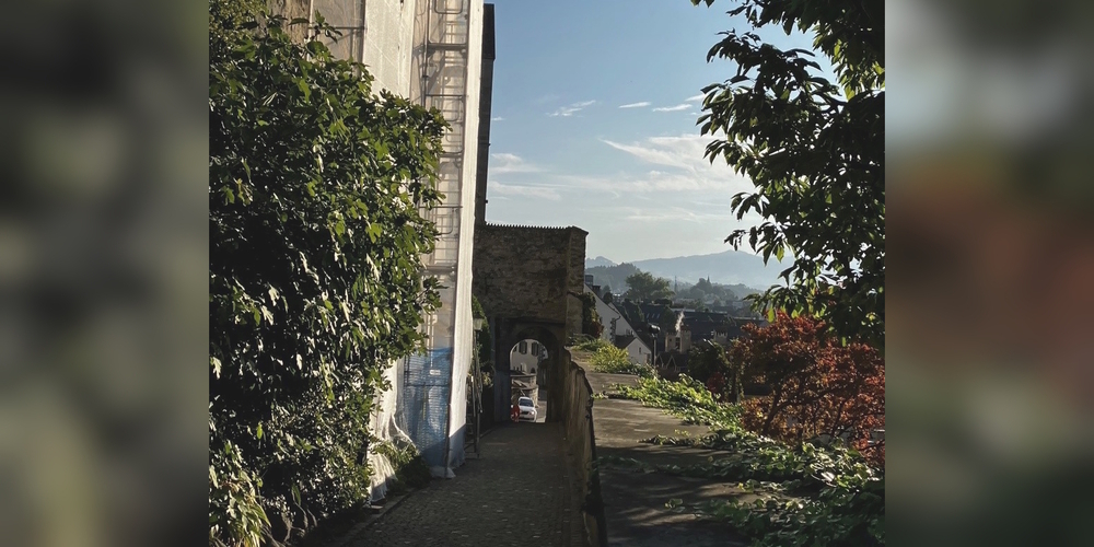 Am Donnerstag und Freitag ist der Schlossweg wegen der Entfernung eines Gerüstes nicht zugänglich.