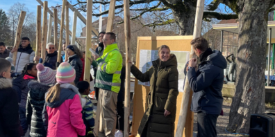 Spatenstich zum Spielplatz Engelwiespark 