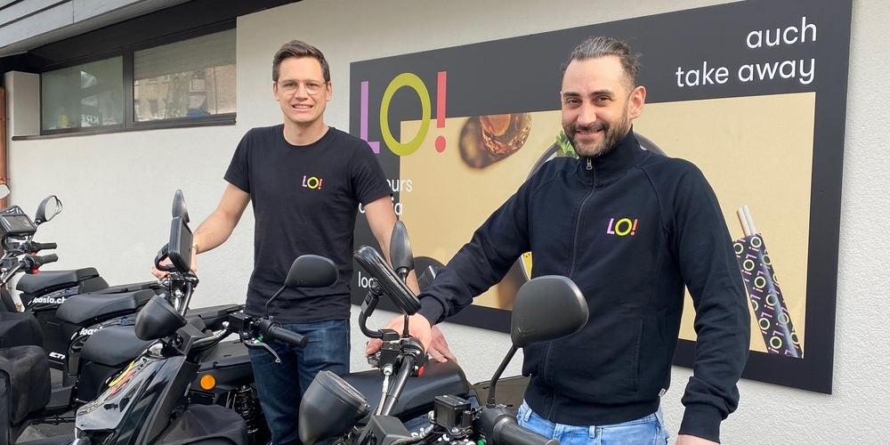 LO! Asia Delivery Leiter Fabian Schnyder (links) und LO! Chefkoch Alessandro di Girolamo: Ab morgen Samstag einsatzbereit.