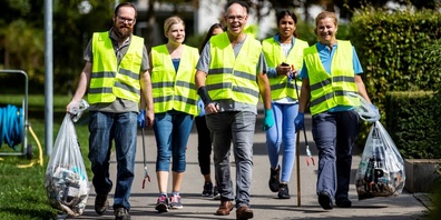 Raumpatinnen und -paten übernehmen übernehmen gewisse Abschnitte und sorgen dafür, dass sie von Abfall befreit sind.
