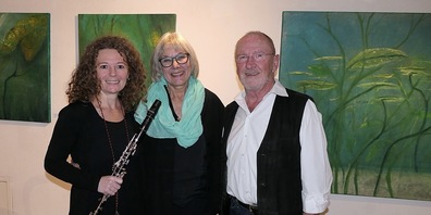 Klarinettistin Sandra Schmid, Künstlerin Verena Brassel und Literat Jack Griss