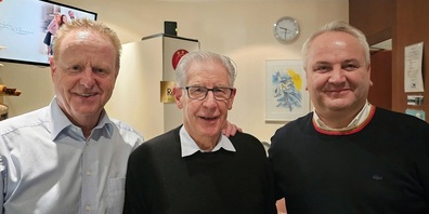 Im Bild v. l. Rolf Fringer, Berto Besio und Ljubisa Stojanovic.
