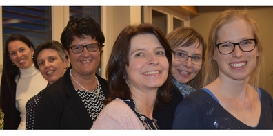Der Vorstand (v.l.): Helga Cekaj, Judith Müller, Karin Geronimi, Monika Weissen, Brigitte Kalbermatten, Corina Del Fabbro (Präsidentin).