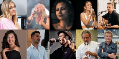 oben links nach unten rechts: Arina Luisa, Manu Oesch, Christel Schneider, Nuria Scherrer, Szymon Stelmach, Eileen Bell, Daniel Leuthe, Luis Dominguez, Roger Wild und Roman Elsener.   