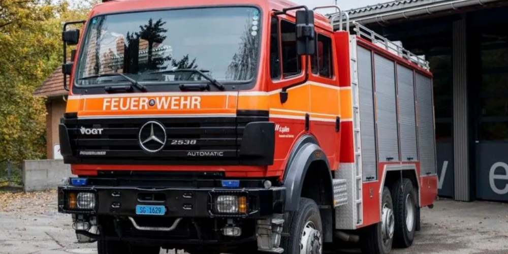 Die Stadt St.Gallen spendet dieses Tanklöschfahrzeug an die Ukraine.