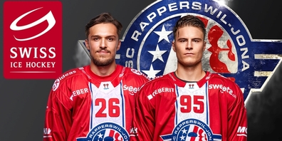 Vom SCRJ haben Verteidiger David Aebischer (l.) und Stürmer Tyler Moy ein Nati-Aufgebot für die SWISS Ice Hockey Games nächste Woche erhalten..