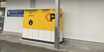 Der Paketautomat beim Lidl in Altendorf. 