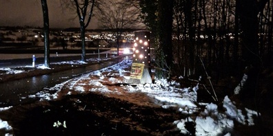 Aktuell steht ein Mahnmal am Waldrand der geplanten Deponie.