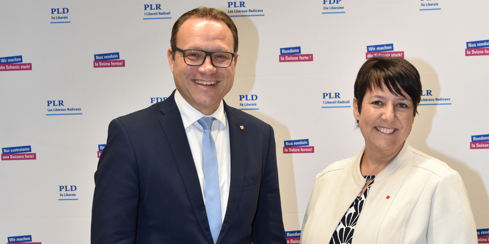 Wollen weiterhin die «zwei starken liberalen Stimmen in der Schwyzer Regierung» sein: Volkswirtschaftsdirektorin Petra Steimen-Rickenbacher und der Vorsteher des Departements des Innern, Damian Meier.