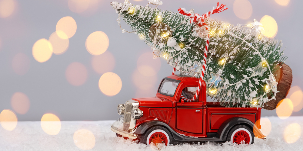 Ob im oder auf dem Auto, Christbaum immer befestigen