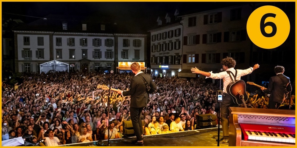 Vom 16. bis 18. Juni verwandelt sich die Rapperswiler Altstadt  in ein Mekka für Live-Musik – rund 30'000 Besucher sind vor Ort. Hier spielt die Band Pegasus.