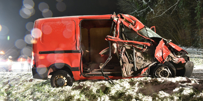 Der Beifahrer des Lieferwagens überlebte den heftigen Aufprall nicht. (Bild: kapozh)