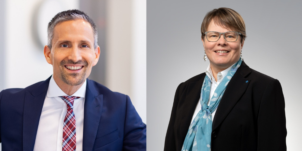 Wettstein und Wildi als neue Mitglieder der Verwaltungsrats der Psychiatrischen Dienste Aargau AG. 