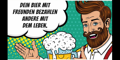 Eines der Comic-Bilder der Kampagne «Sei-kein-Arsch» der Interessengemeinschaft ­COVID-19. 
