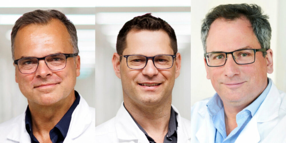 Dr. med. Matthias Rink, Dr. med. Stefan Brunner, Dr. med. Patrick Saudan-Robustelli (v. l. n. r.)
