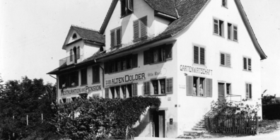 Die damalige Restauration und Pension «zum alten Dolder» in einer Aufnahme von etwa 1908. 