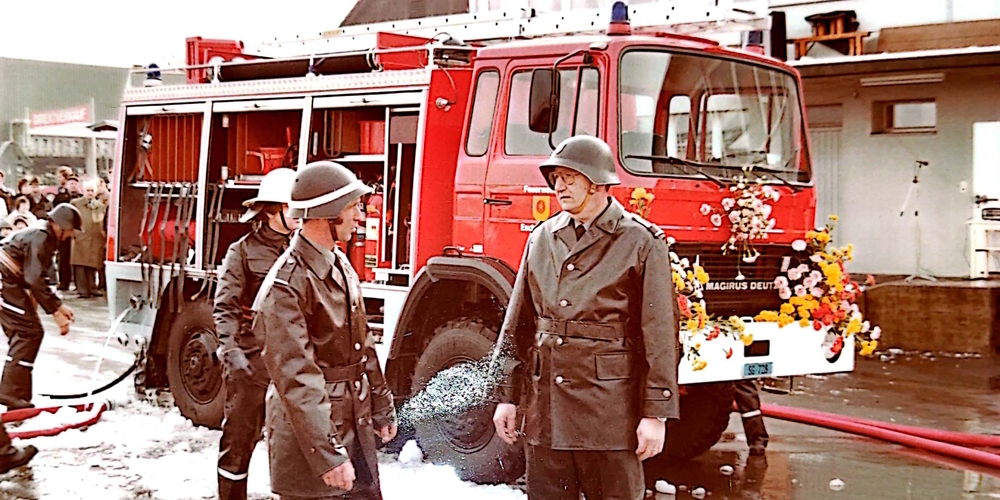 Tanklöschfahrzeug der damaligen Feuerwehr Eschenbach im Jahr 1979.