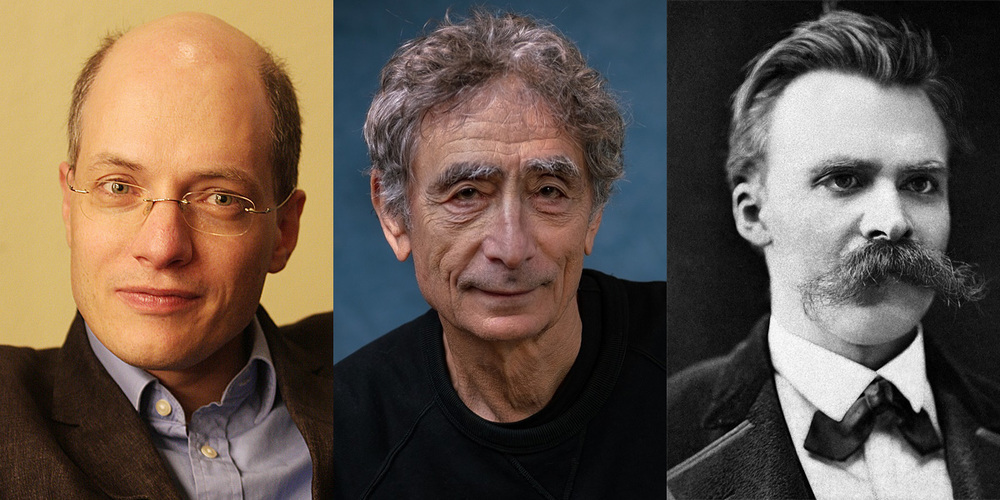 Von links nach rechts: Alain de Botton, Gabor Maté, Friedrich Nitzsche