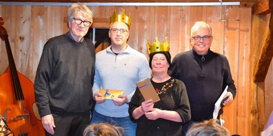 Co-Präsident Andreas Aeschlimann, König Christof Rossi, Königin Alida Gross und Co-Präsident Ingo Golz (v.l.).