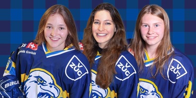 Spielen für die Schweiz: v . l.  Naemi Herzig, Giulia Romerio und Lorena Wrann.