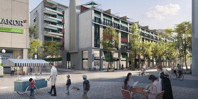 «Bloom» - so der Name des neuen Citycenter in Rapperswil (Visualisierung Raumgleiter AG).
