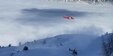 An der Suchaktion im Skigebiet Pizol sind zwei Helikopter beteiligt gewesen.