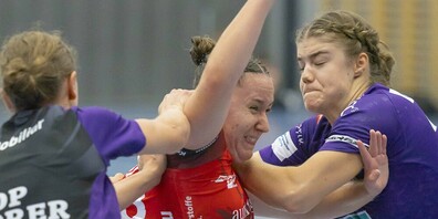Für die Kreuzlinger Spielmacherin Luisa Bauder gibt es kein Durchkommen in der robusten Luzerner Abwehr.