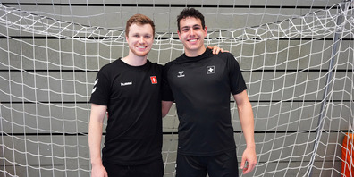 Kehren immer wieder gerne zurück nach Schaffhausen: Max Gerbl (l.) und Samuel Zehnder schafften im Sommer 2022 den Sprung in die deutsche Bundesliga.