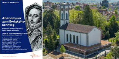 Das Konzert findet in der evangelisch-reformierten Kirche Rapperswil statt. 