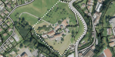 Bei der Umgestaltung des Areal Im Sack soll besondere Rücksicht auf das denkmalgeschützte ehemalige Altersheim genommen werden.