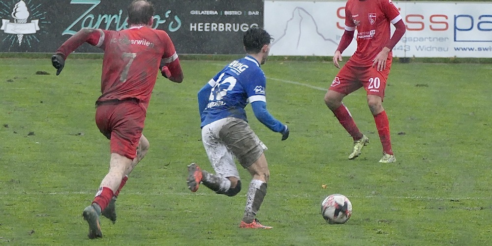 Das Heimspiel der Widnauer gegen Tägerwilen kurz vor der Winterpause war eine Schlammschlacht
