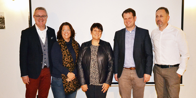 Die Kandidatinnen und Kandidaten: (v. l.) Thomas Grieder, Franziska Zingg, Petra Steimen-Rickenbacher, Alex Frei und Adolf Vetterli. 