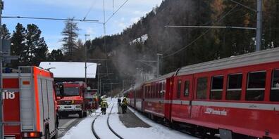 In einem Wagen der Rhätischen Bahn ist es am Montag zu einem Brand gekommen.