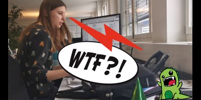 So sieht es aus, wenn bei Online-Redaktorin Anouk das Telefon klingelt, immer!