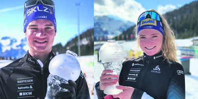 Geschafft: Hartweg und Baserga gewinnen die Gesamtwertung im Junior Cup. (Fotomontage)