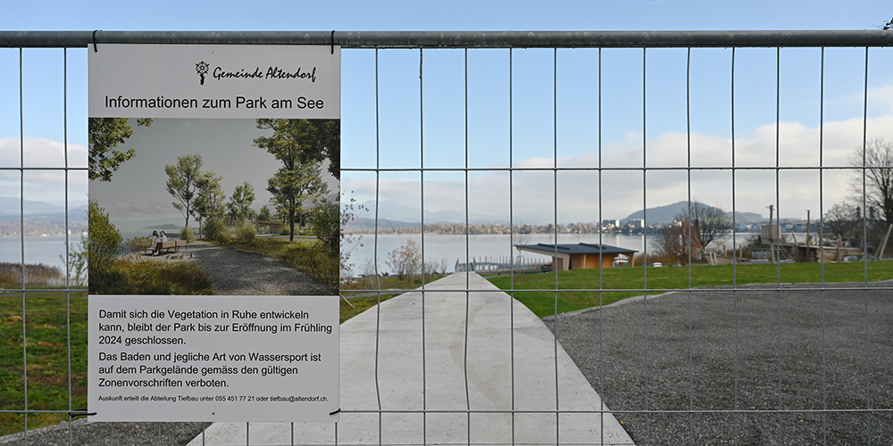 Das Projekt Park am See ist weitgehend fertiggestellt und kann im nächsten Frühling der Bevölkerung übergeben werden.
