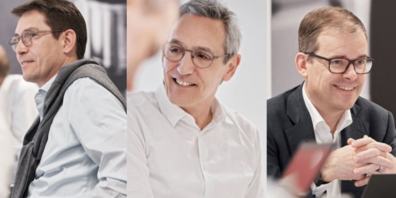 v.l.n.r: Claude Stadler, Arthur Blank und Volker Dostmann